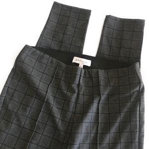 Philosophy Pull on Stretch Charcoal Plaid Pants